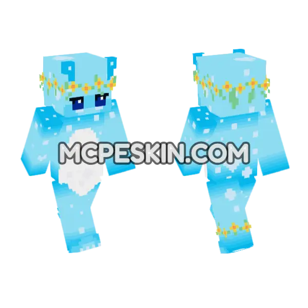 Blue Squishmallow, front and back