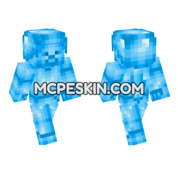 Blue Steve 1 Minecraft Bedrock skin, front and back