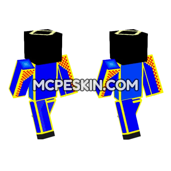 Blue Tech Armor, front and back