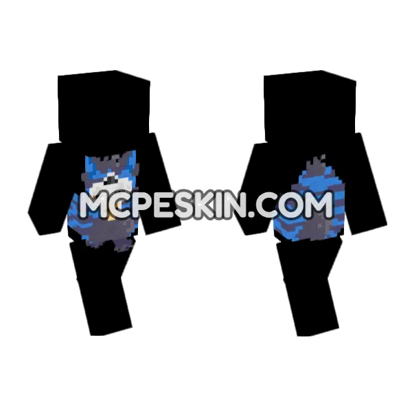 Blue Turtle Furby Minecraft Bedrock skin, front and back