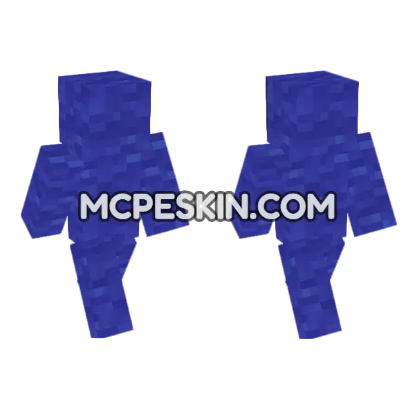 Blue Wool Skin Minecraft Bedrock skin, front and back
