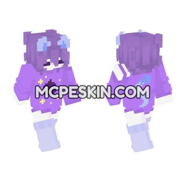 Blueberry Cat Girl, front and back