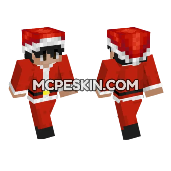 Bob In Santa Suit Minecraft Bedrock skin, front and back