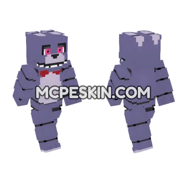 Bonnie The Bunny Minecraft Bedrock skin, front and back