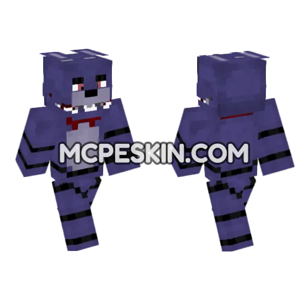 Bonnie The Bunny Minecraft Bedrock skin, front and back