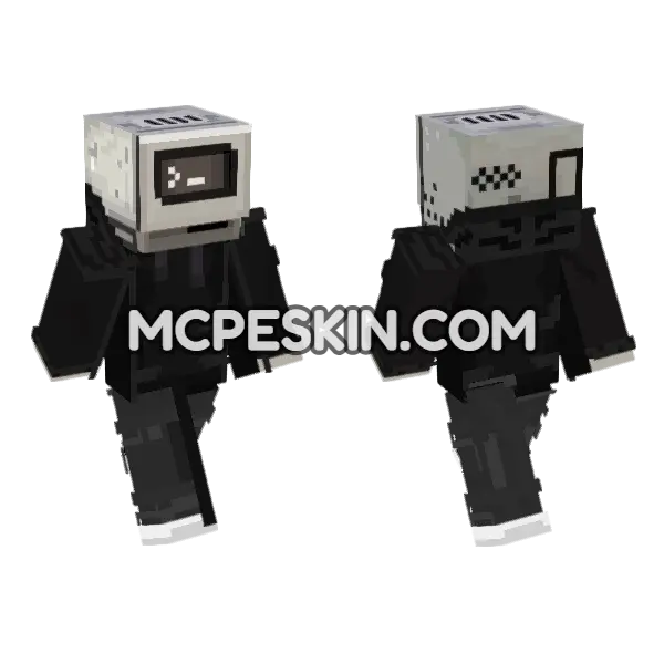 Bonus Macintosh Minecraft Bedrock skin, front and back