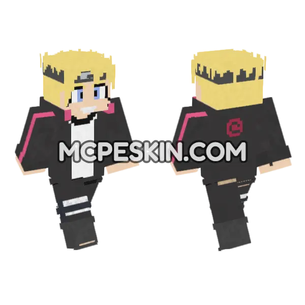 Boruto Anime Skin Minecraft Bedrock skin, front and back