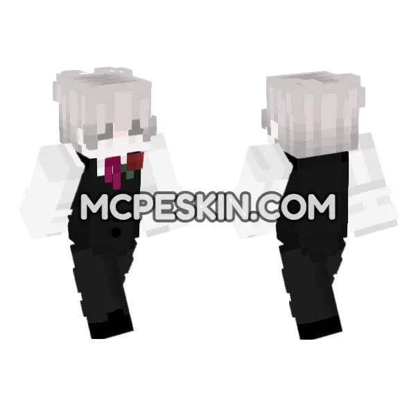 Boy In Suit Minecraft Bedrock skin, front and back