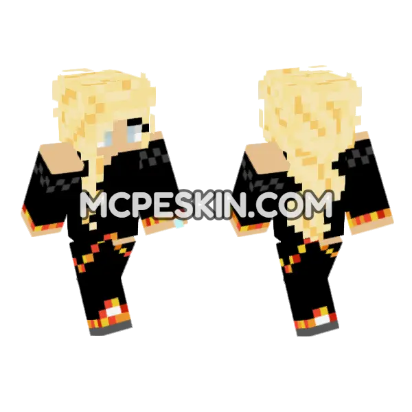 Briannaplayz Blonde Hair Minecraft Bedrock skin, front and back
