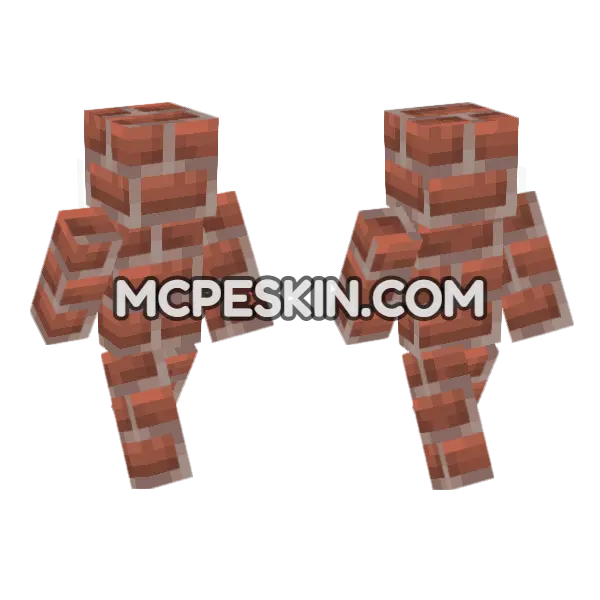 Brick Wall Skin Minecraft Bedrock skin, front and back