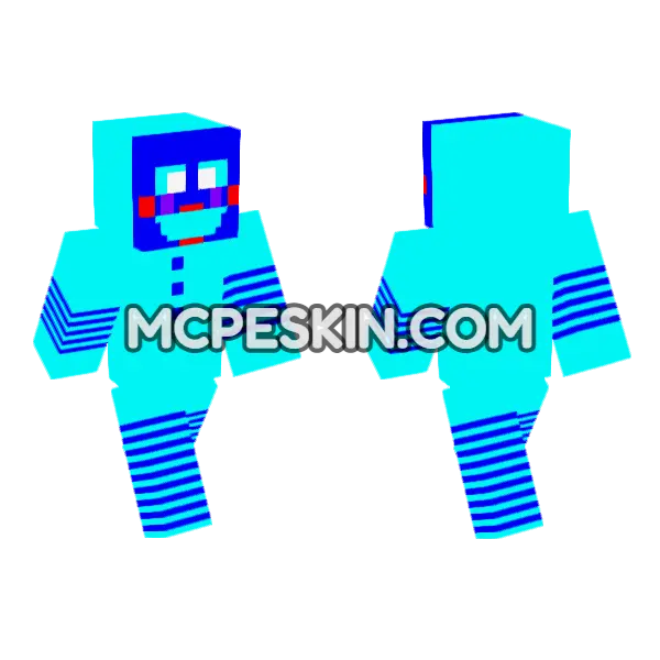 Bright Blue Jumpsuit, front and back