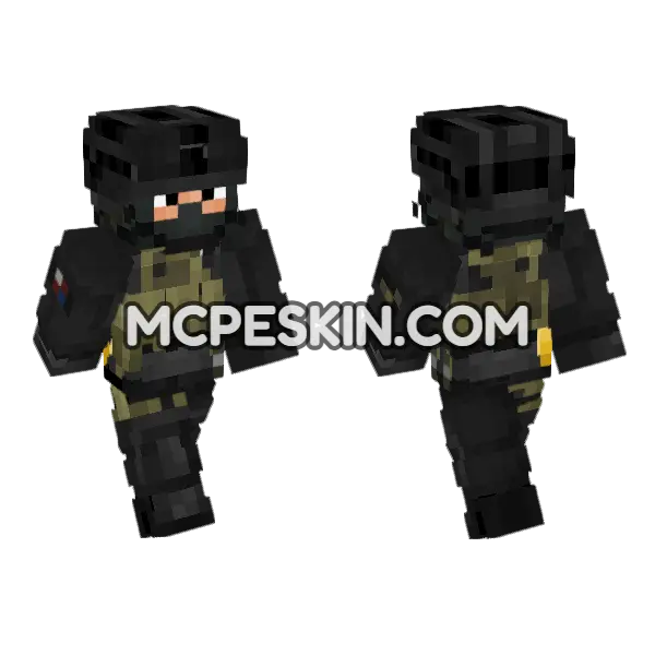 British Army SAS Skin Minecraft Bedrock skin, front and back