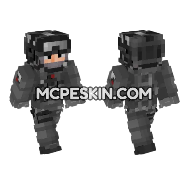 British Police Counter Terror Minecraft Bedrock skin, front and back