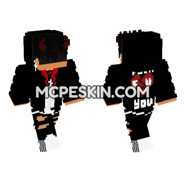 Broken Heart Hoodie, front and back