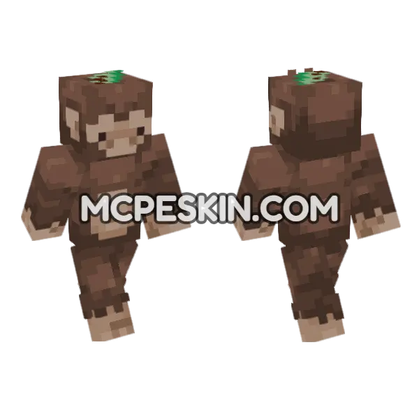 Brown Camo Skin Minecraft Bedrock skin, front and back