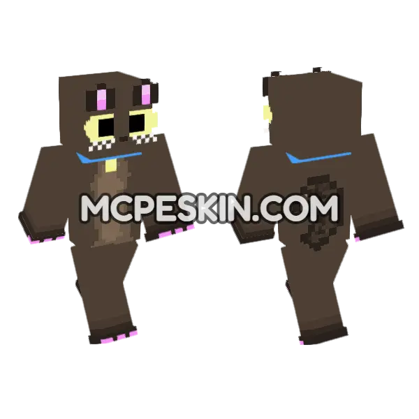 Brown Cat Outfit, front and back