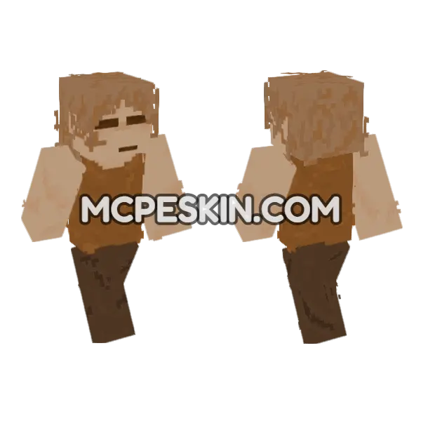 Brown Civilian Outfit, front and back