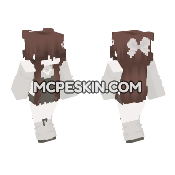 Brown Hair Schoolgirl, front and back