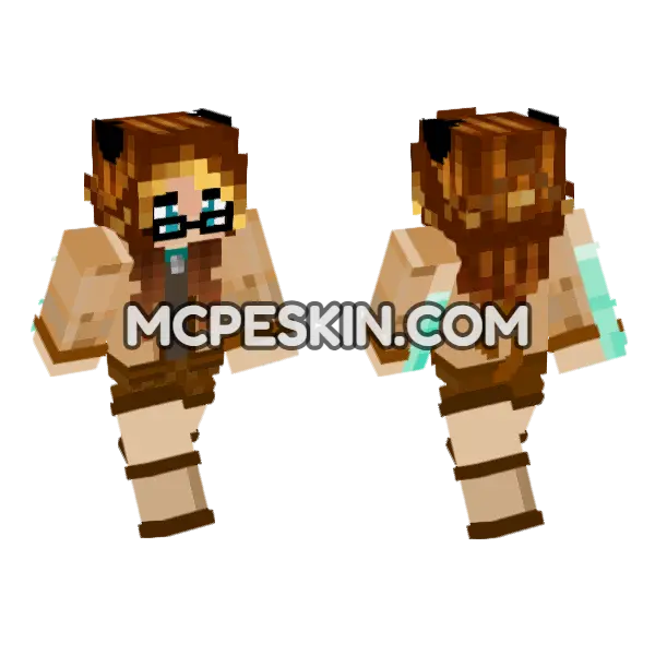 Brown Haired Adventurer, front and back