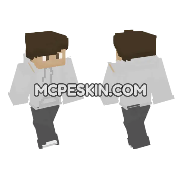 Brown Haired Boy Minecraft Bedrock skin, front and back