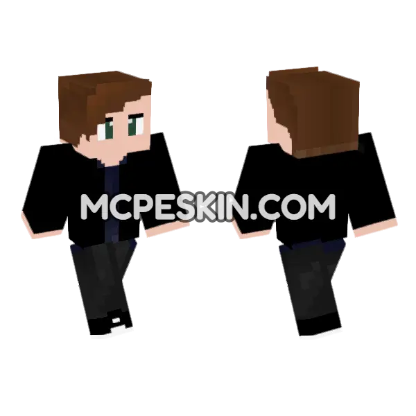 Brown Haired Casual Outfit, front and back