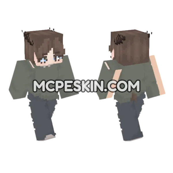 Brown Haired Elf, front and back
