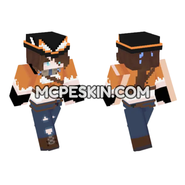 Brown Hat Cowboy, front and back