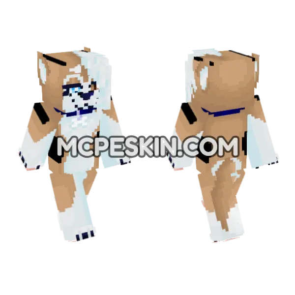 Brown Husky Furry, front and back