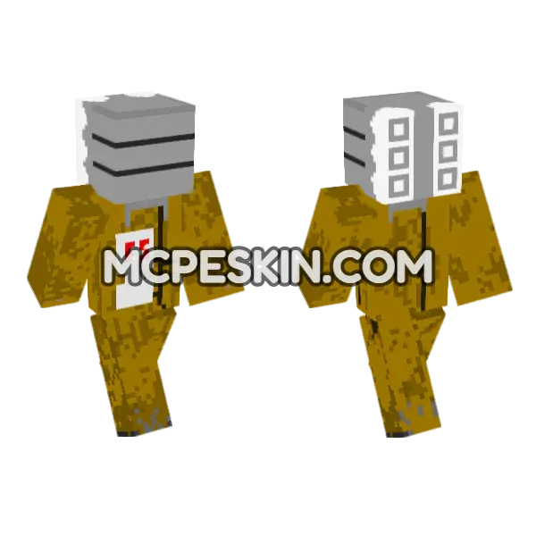 Brown Robot Armor, front and back