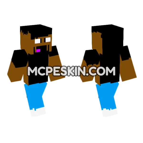 Brown Sporty Outfit Minecraft Bedrock skin, front and back
