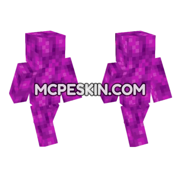 Bubble Coral Block Minecraft Bedrock skin, front and back