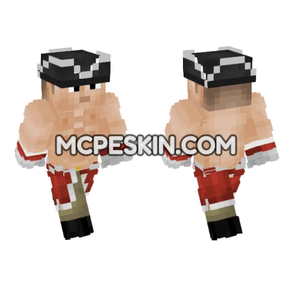 Buff Brit Minecraft Bedrock skin, front and back