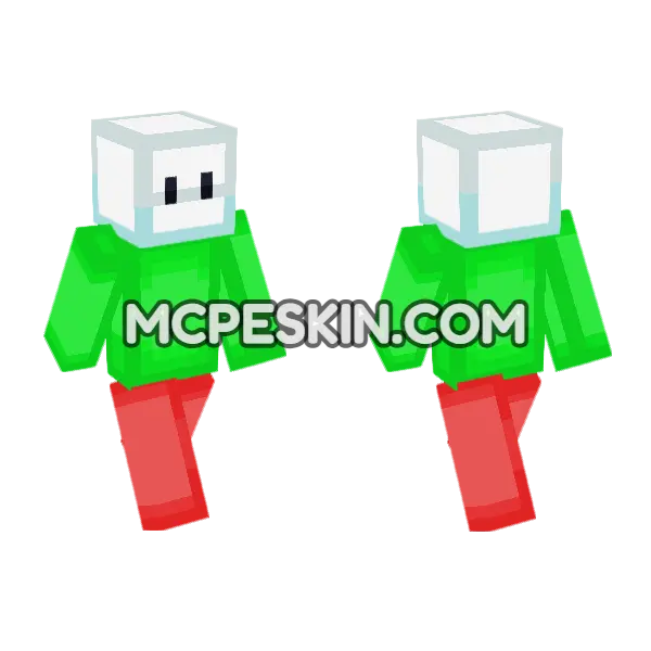 Bulgaria Christmas Outfit Minecraft Bedrock skin, front and back
