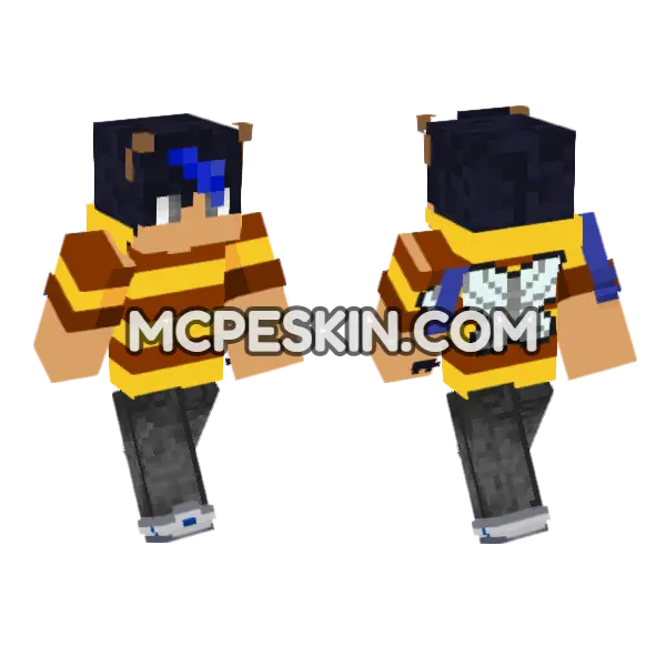 Bumblebee Outfit, front and back