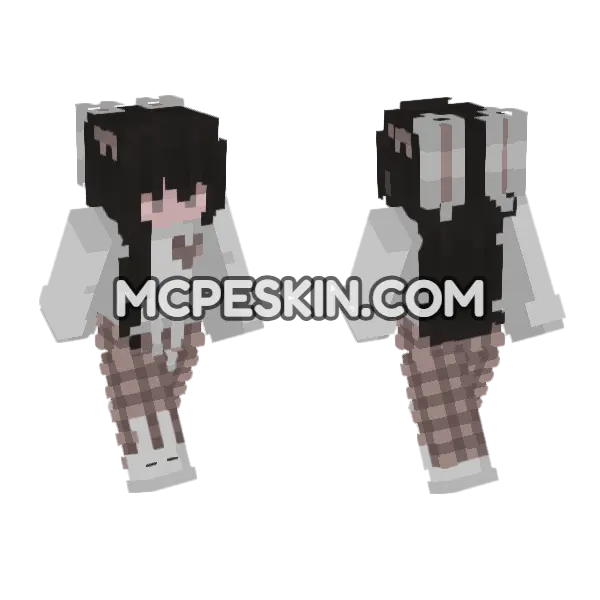 Bun Skin Minecraft Bedrock skin, front and back