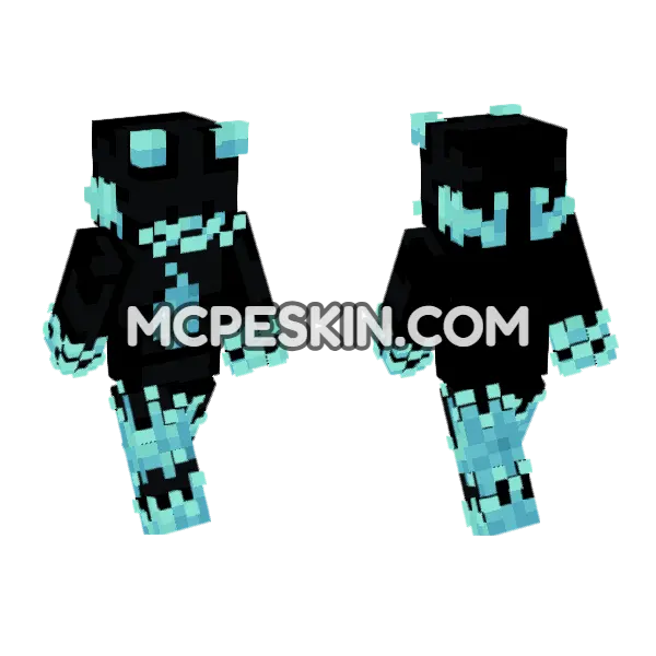 Burn Customslim Skin Minecraft Bedrock skin, front and back