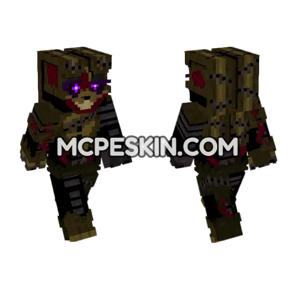 Burntrap Pizza Animatronic, front and back
