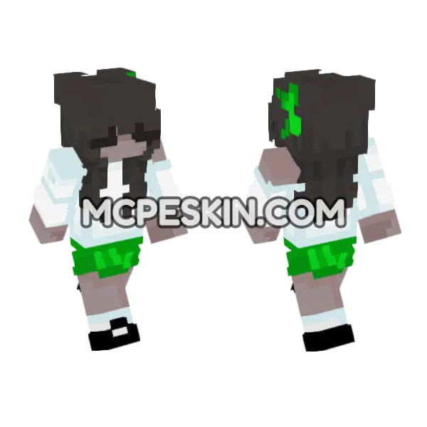 Businesswoman Minecraft Bedrock skin, front and back