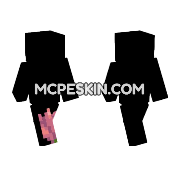 Cactus Flower Minecraft Bedrock skin, front and back