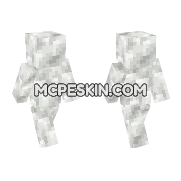 Calcite Skin Minecraft Bedrock skin, front and back