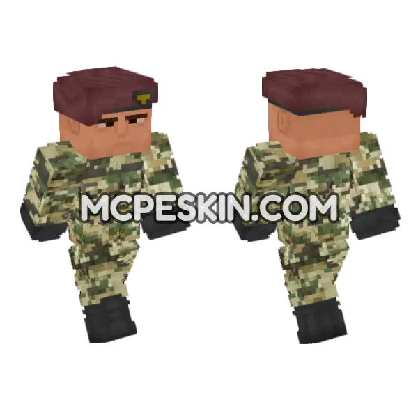 Camouflage Soldier Outfit, front and back
