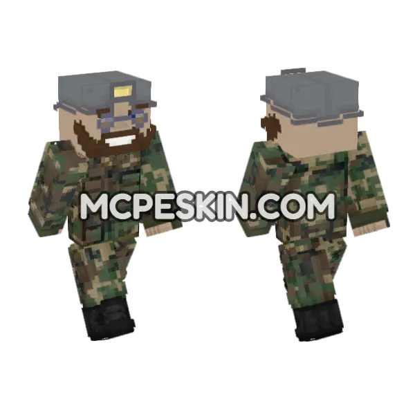 Camouflage Soldier Suit, front and back