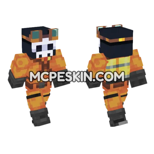 Captain Skull Minecraft Bedrock skin, front and back