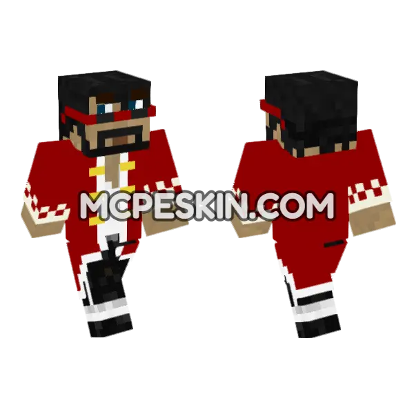 CaptainSparklez Skin Minecraft Bedrock skin, front and back