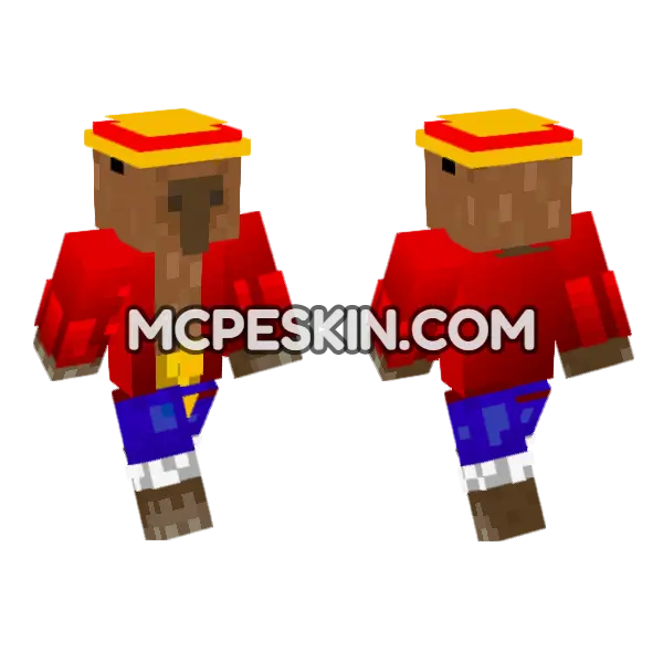 Capybara Skin Minecraft Bedrock skin, front and back