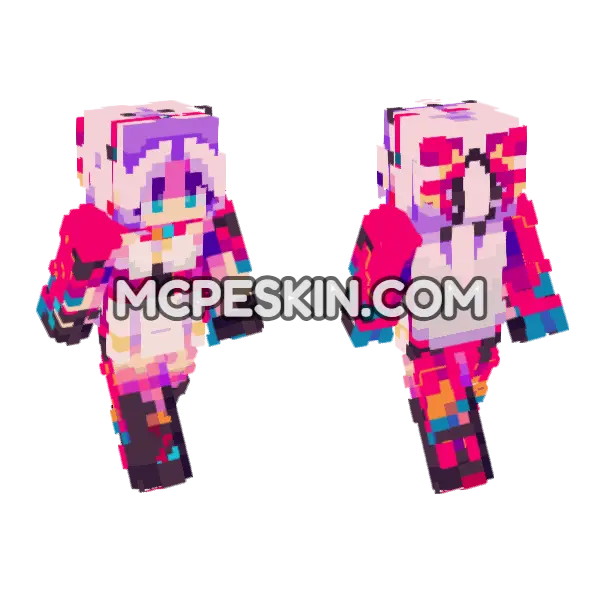Carlotta HD Minecraft Bedrock skin, front and back