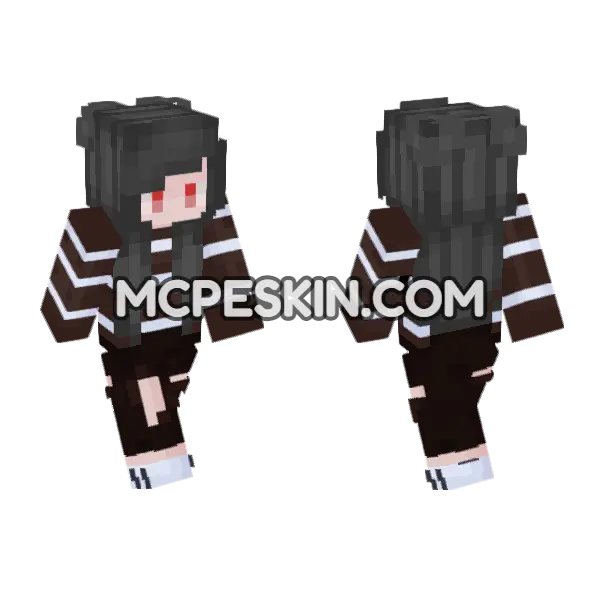 Carmine Cleaver Minecraft Bedrock skin, front and back