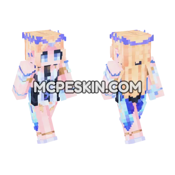 Cartethyia HD Minecraft Bedrock skin, front and back
