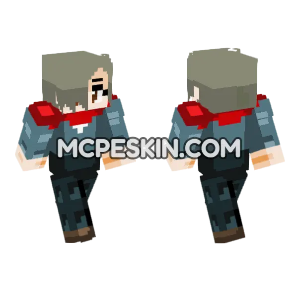 Casual Ataru Hori Minecraft Bedrock skin, front and back