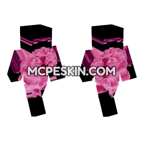 Cat Headphone Skin Minecraft Bedrock skin, front and back